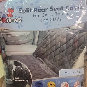 Black Split Rear Seat Cover for Dogs